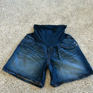 Maternity Full Panel Denim Shorts